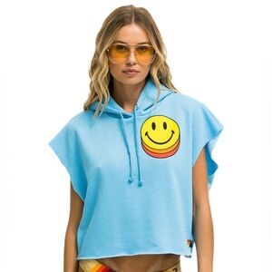 COPY - Sleeveless cropped aviator nation hoodie